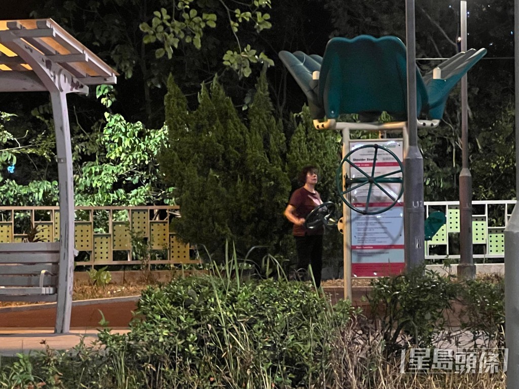 晚飯時間過後，青衣街坊如常落街散步消遣。曾志恆攝