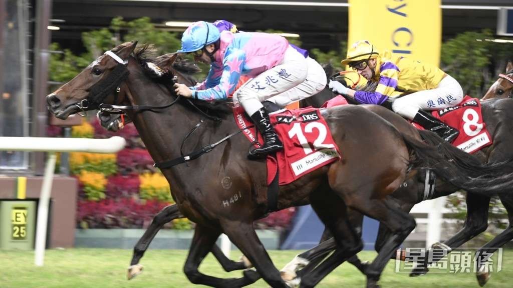 「勁好運」上場回到三班上陣，即使排外檔起步依然爆冷再贏。