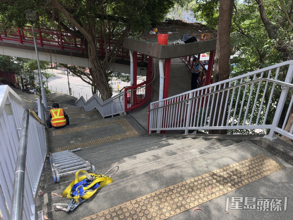 事發天橋是連接摩士公園泳池及馬仔坑道遊樂場。 事發天橋是連接摩士公園泳池及馬仔坑道遊樂場。