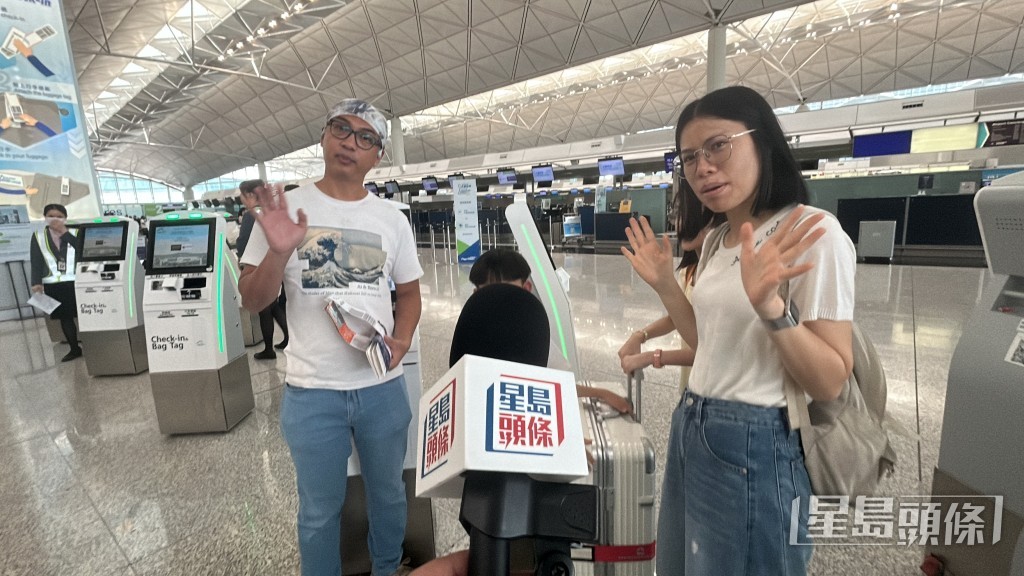 黃女士指沒有特別擔心是次日本之旅。 黃女士指沒有特別擔心是次日本之旅。