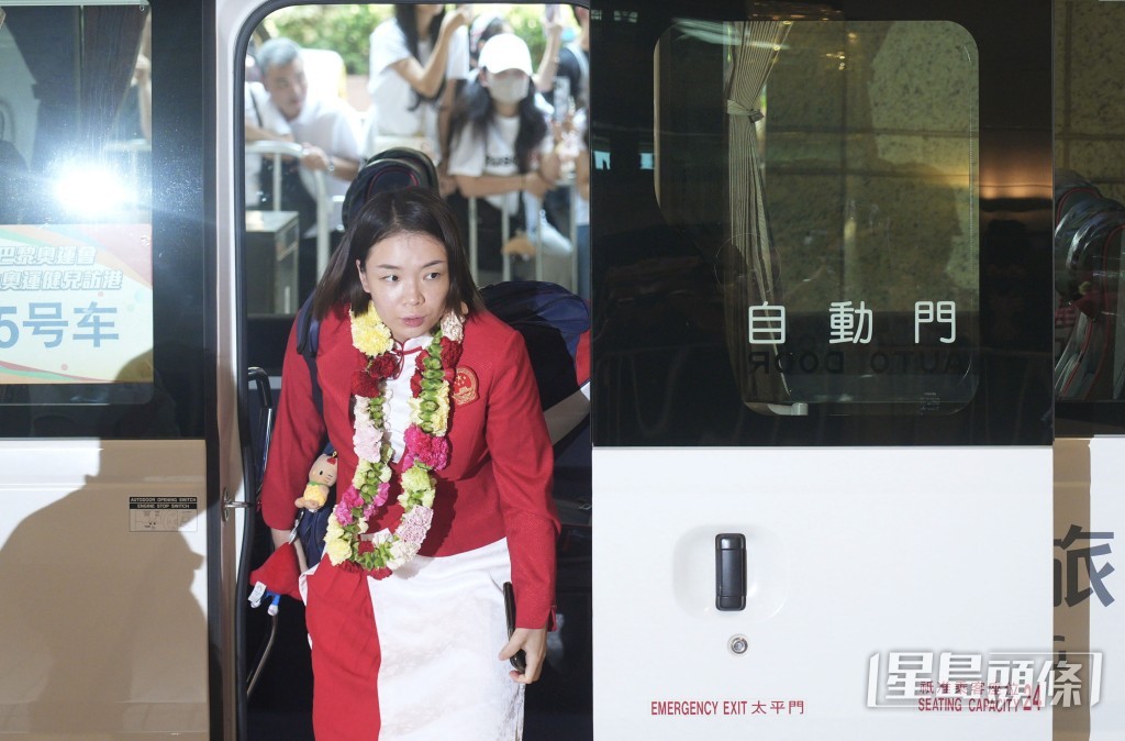 巴黎奧運會內地奧運健兒代表團 抵尖沙咀海景嘉福酒店。 歐樂年攝
