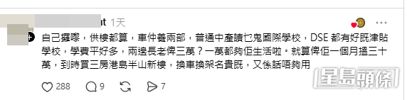 網民意見（帖文留言截圖）