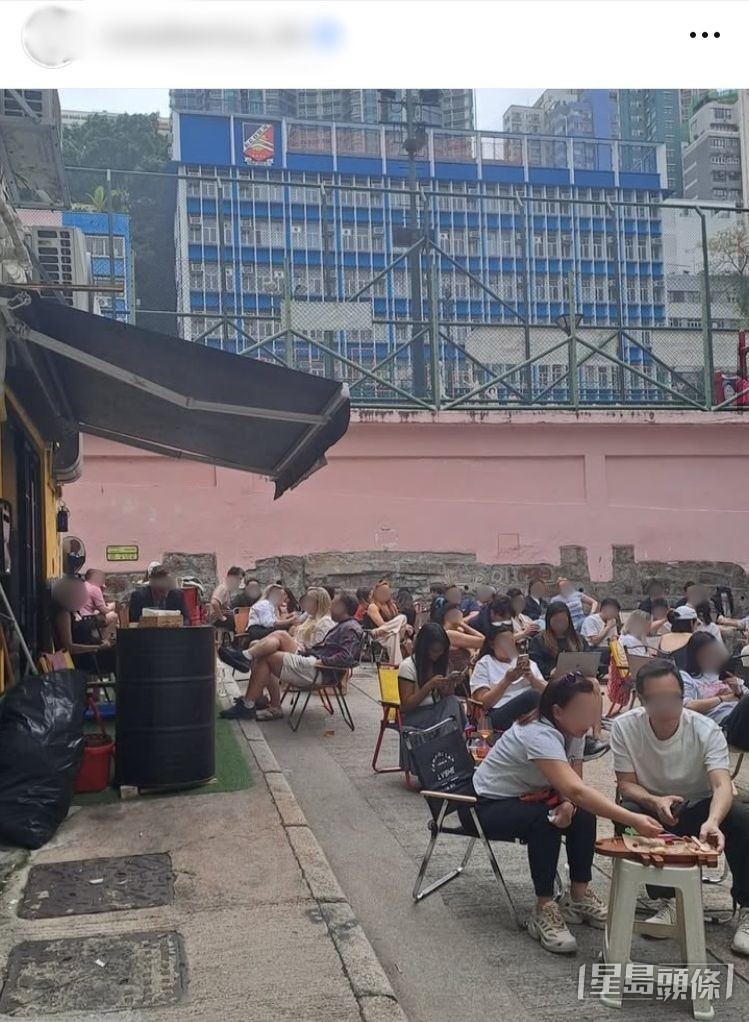 有涉事店舖在社交平台發出顧客在戶外用餐的照片。 Instagram截圖 有涉事店舖在社交平台發出顧客在戶外用餐的照片。 Instagram截圖