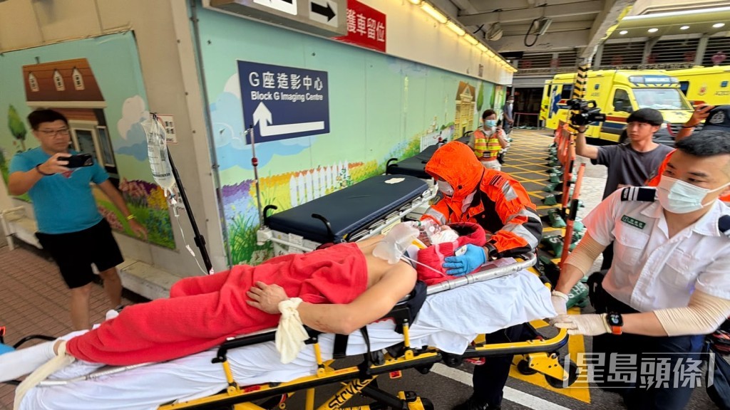 男子頭傷送院。梁國峰攝