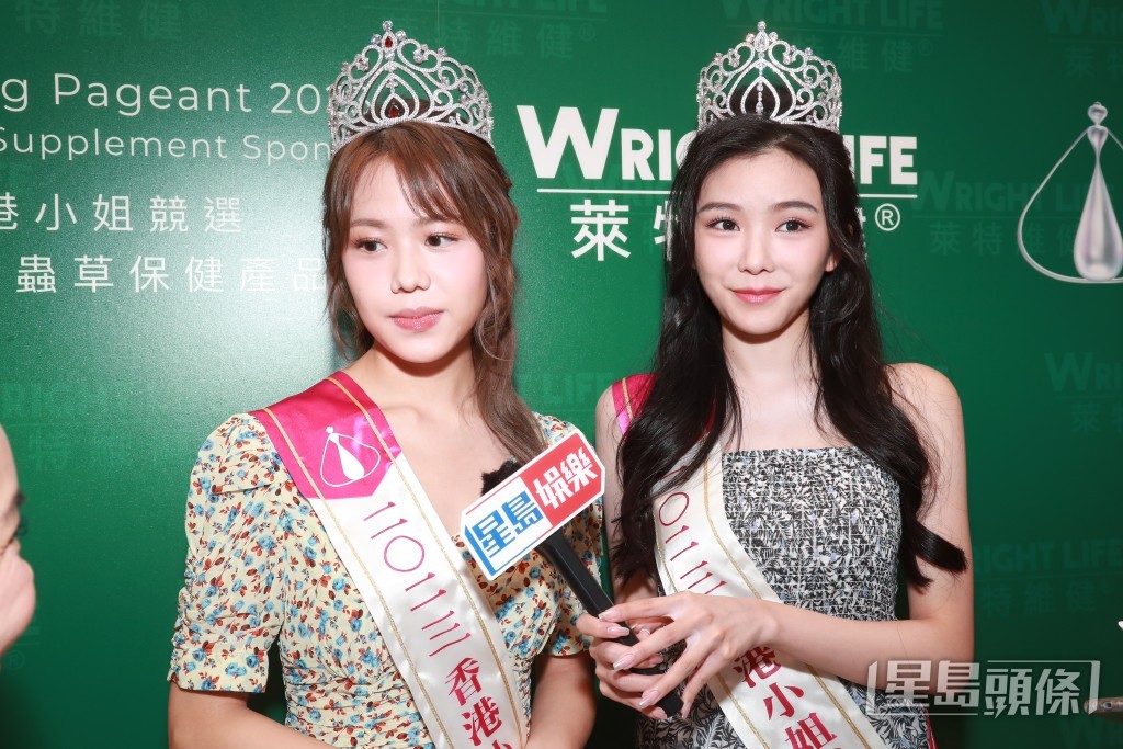 莊子璇和王敏慈一同接受訪問。