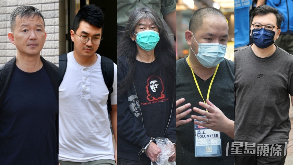 由左至右陈志全、郑达鸿、梁国雄、吴政亨及何启明。资料图片