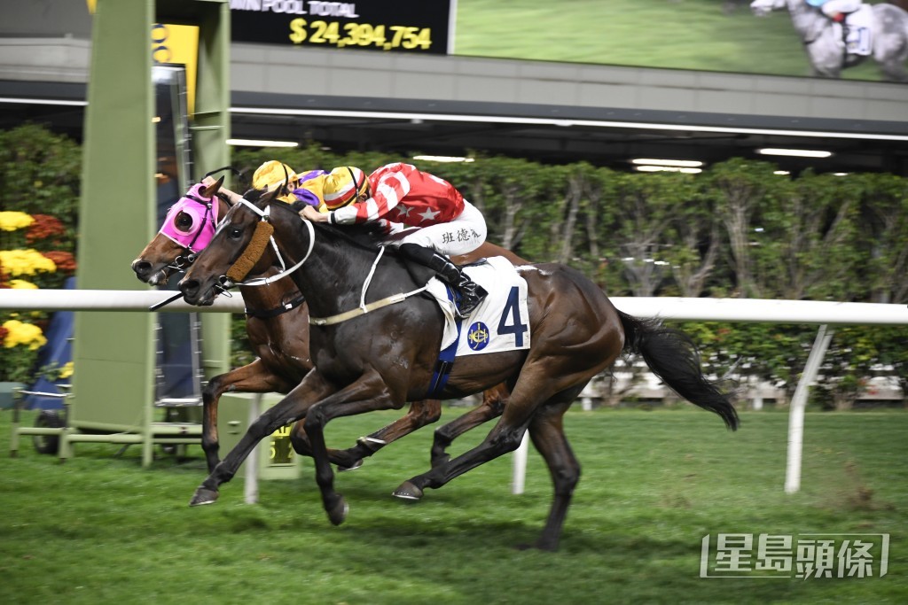 「八骏笑升」今次再跑最正宗的谷草千八米，有力争取季内第二场头马。