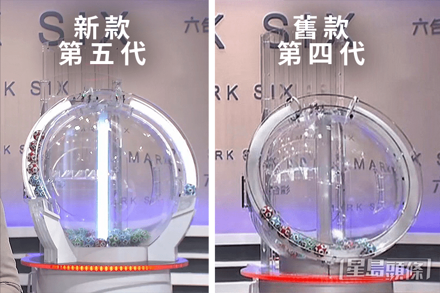 在外圍光環兩者分別最大，新款是分離式的馬蹄鐵形發光光環，舊款則是一個完整的圓形光環。（圖片來源：香港賽馬會、TVB）