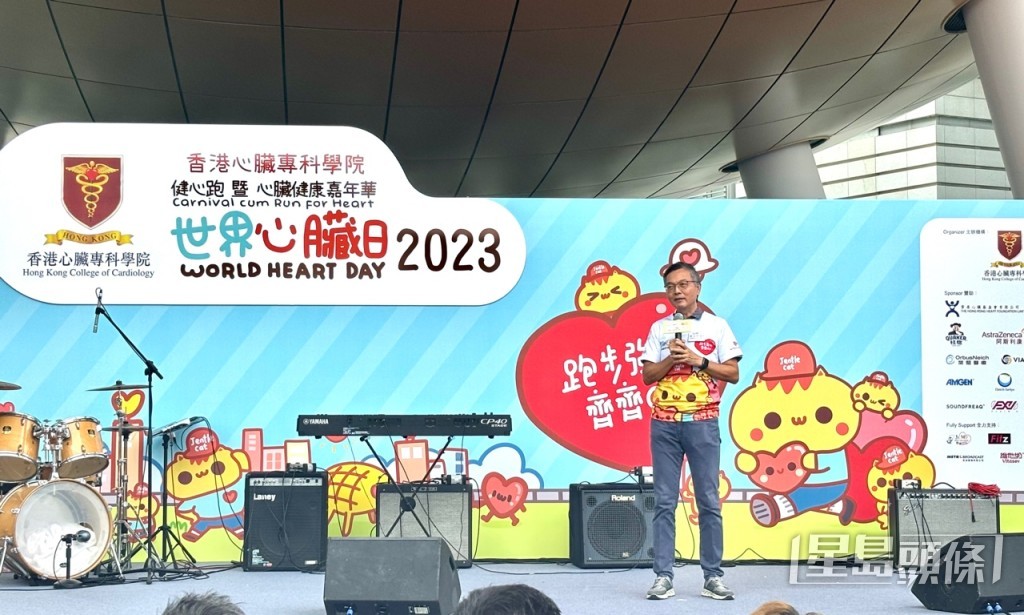 林正財上台分享做運動的經歷。郭穎彤攝