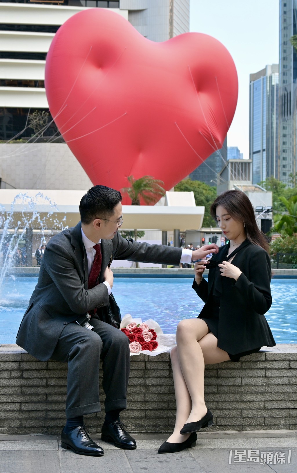 Chubby Hearts情人節在中環亮相。蘇正謙攝 Chubby Hearts情人節在中環亮相。蘇正謙攝