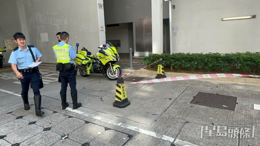 警員到場調查。楊偉亨攝 警員到場調查。楊偉亨攝