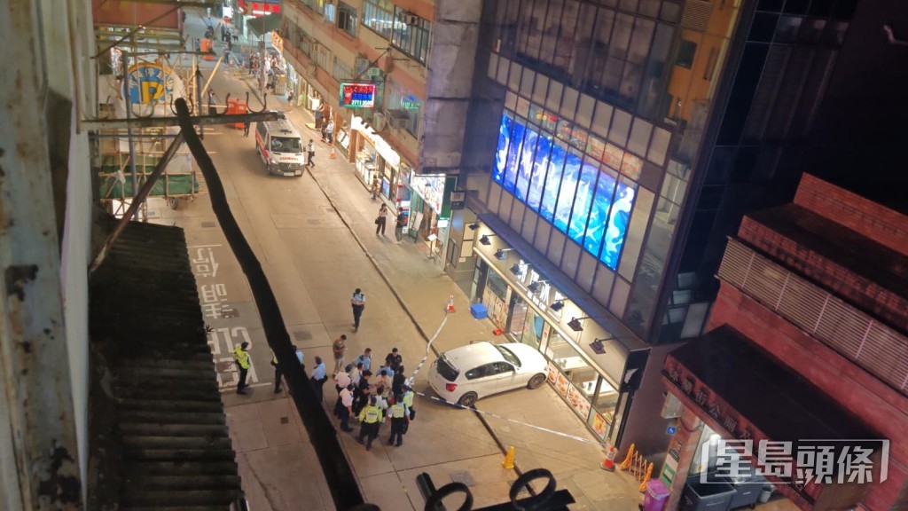 現場為旺角砵蘭街近山東街。蔡楚輝攝 現場為旺角砵蘭街近山東街。蔡楚輝攝