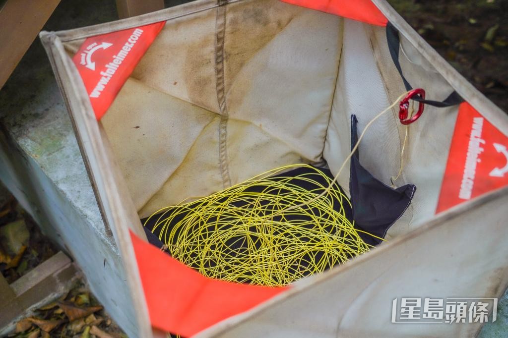 攀树师会将引导绳精准地抛到目标树枝，为攀爬设置路线。