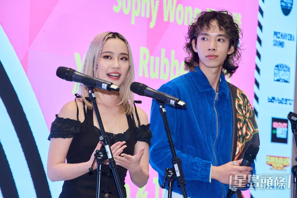 FIESTE嘅Alison及張明偉有音樂交流。 FIESTE嘅Alison及張明偉有音樂交流。