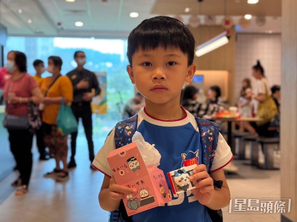 本身喜歡Chiikawa角色的蘇小朋友。陳俊豪攝 本身喜歡Chiikawa角色的蘇小朋友。陳俊豪攝