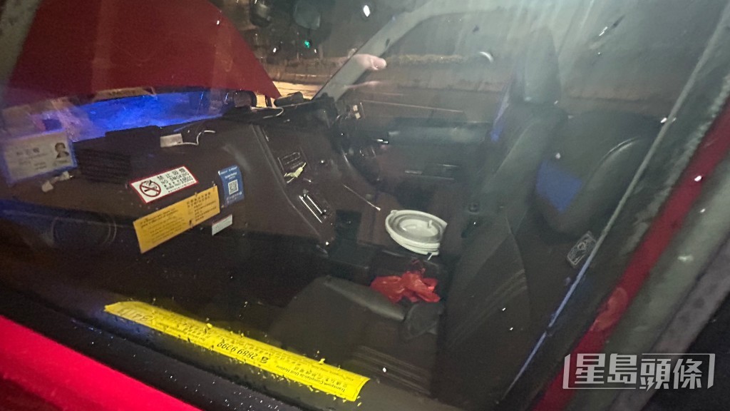 車上男乘客無恙。蔡楚輝攝 車上男乘客無恙。蔡楚輝攝