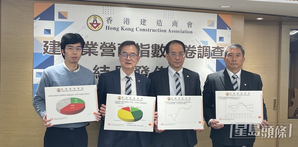 建造商会会长廖圣鹏（左二）。蔡思宇摄