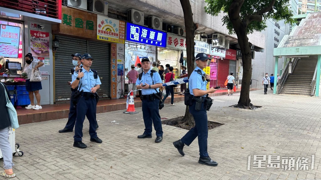 警員到場調查。蔡楚輝攝