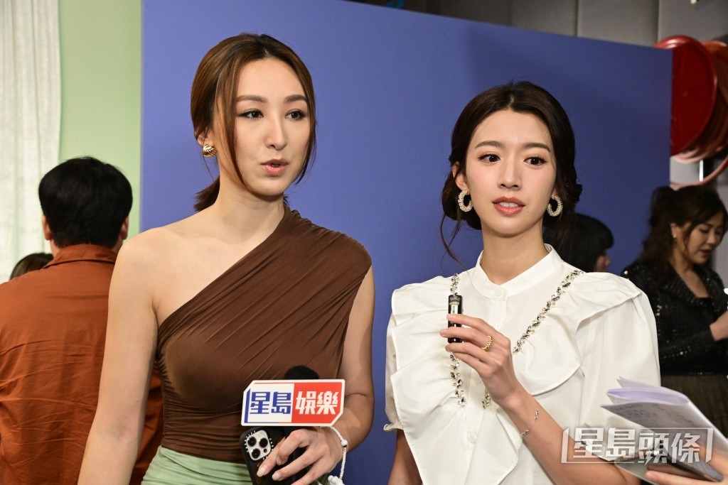 高海寧與蔡思貝今日出席《無綫節目巡禮2024》。