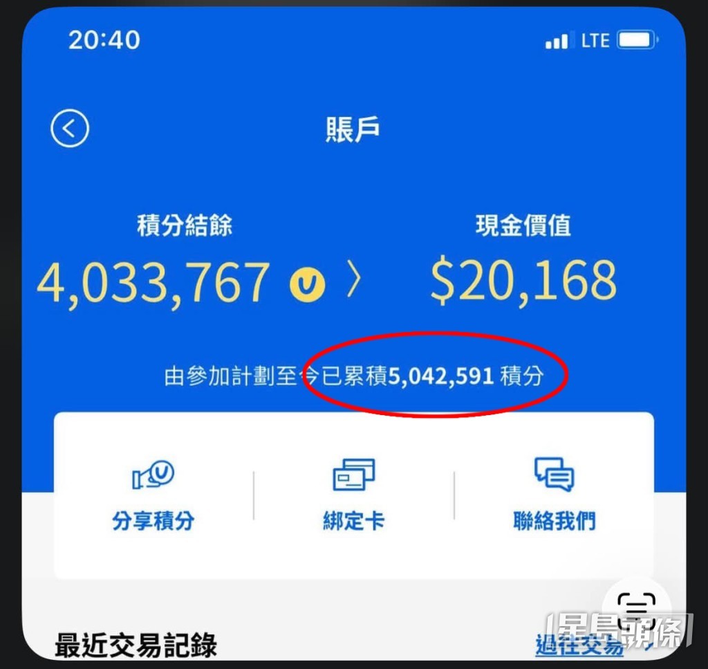 有網民貼出累積超過500萬分的截圖,震驚全場。(Threads帖文截圖) 有網民貼出累積超過500萬分的截圖,震驚全場。(Threads帖文截圖)