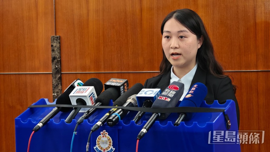 葵青警區重案組高級督察伍穎欣講述案情。 葵青警區重案組高級督察伍穎欣講述案情。