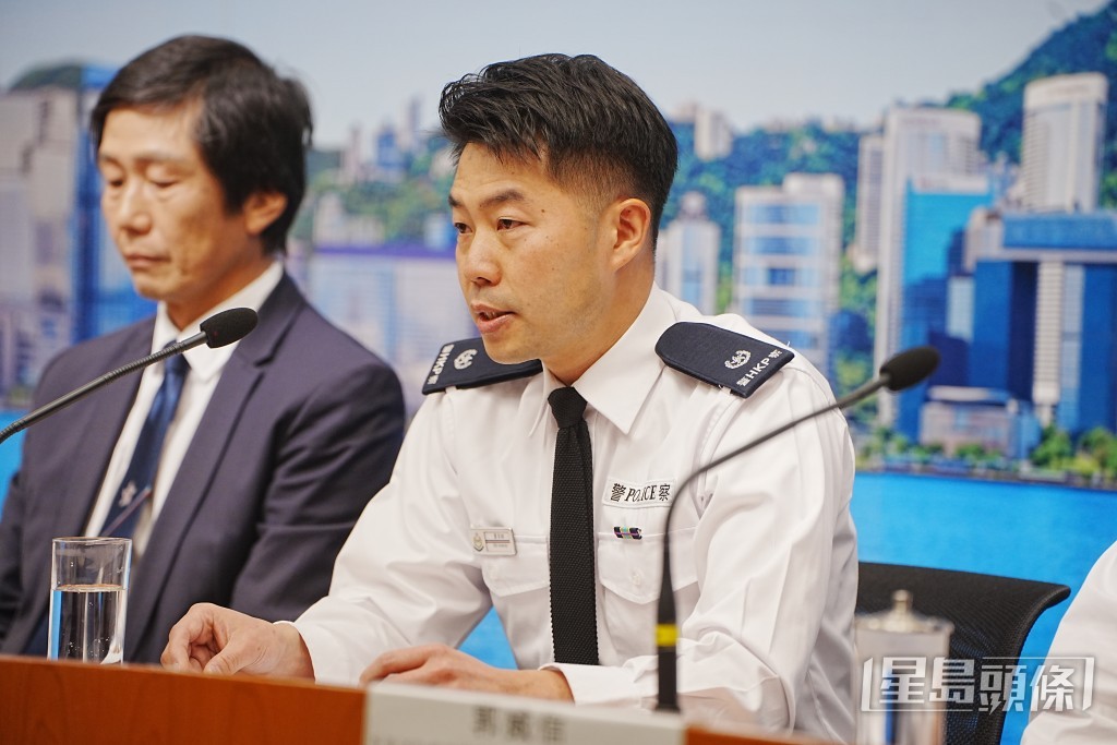 香港警務處新界北交通部（執行及管制組）警司蕭奕騏。汪旭峰攝