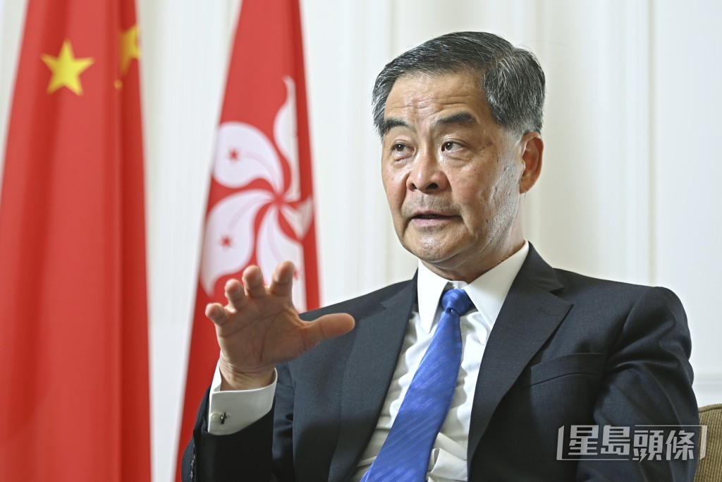 全國政協副主席、前特首梁振英批絕大多數人才家庭沒有落戶香港。資料圖片