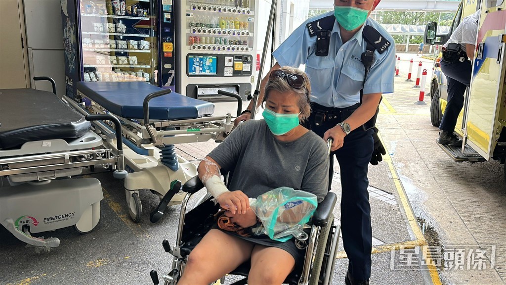 泰籍女傷者右前臂燒傷送院。