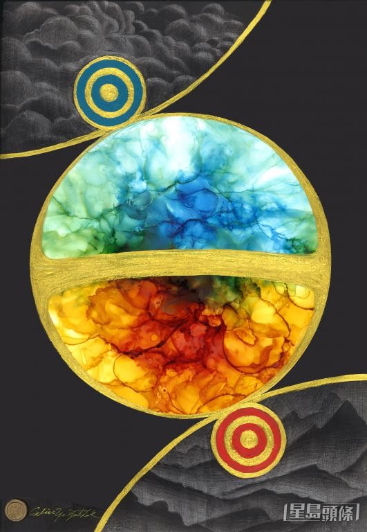 余一樂作品《一畫開天》。 余一樂作品《一畫開天》。