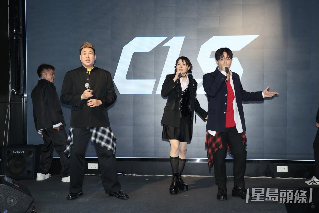 三子組「CLS」成員李創偉(Catry)、陳溢光(Louis)與善玥澄(Shinnie)。