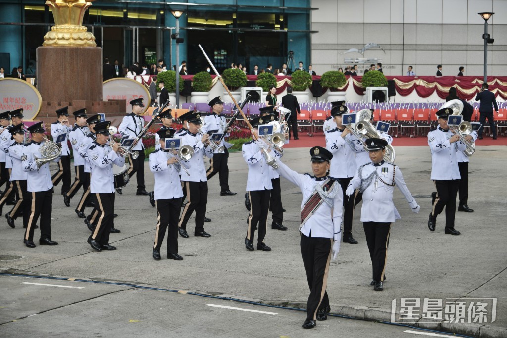 7.1特区政府庆回归27周年升旗仪式。陈浩元摄