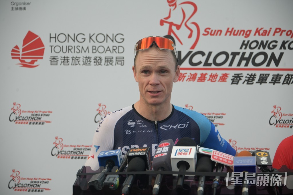 四屆環法單車賽冠軍得主Chris Froome。陳浩元攝