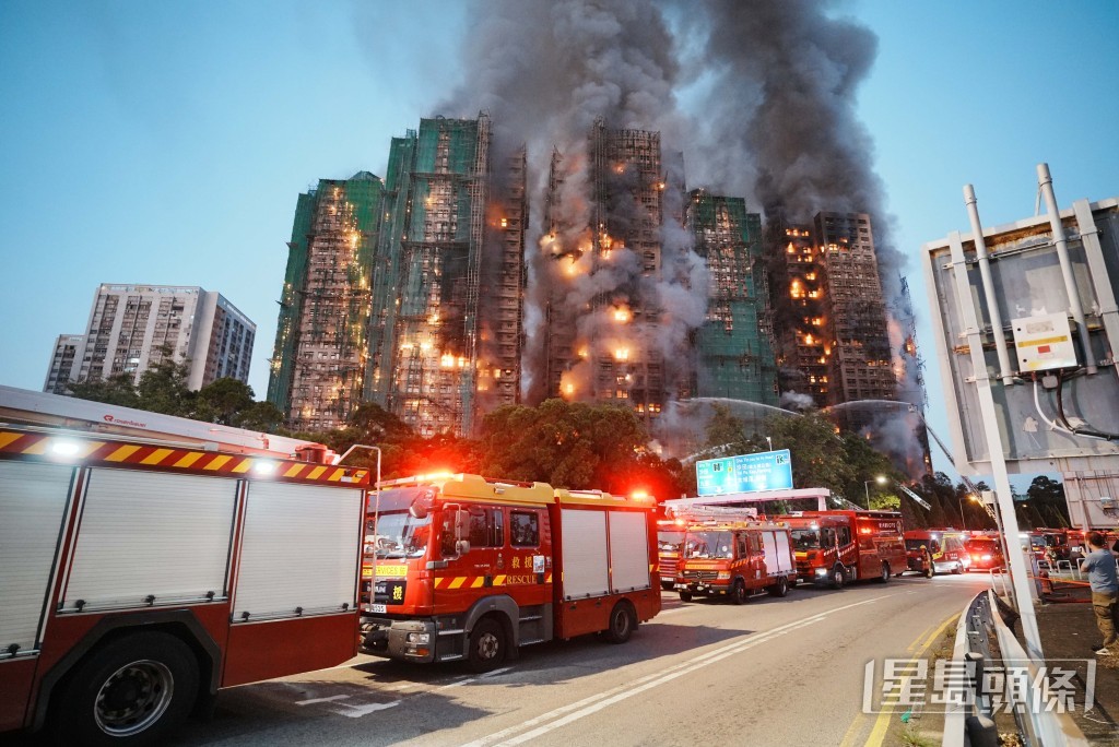 大埔宏福苑五級火造成至少55人死亡。資料圖片 大埔宏福苑五級火造成至少55人死亡。資料圖片