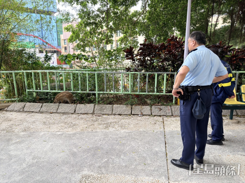 警員在場看守。梁國峰攝