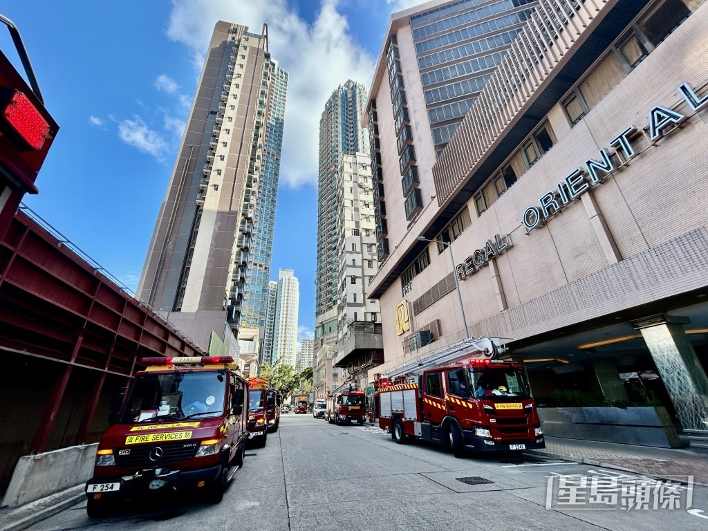 香港富豪東方酒店發生火警。林思明攝