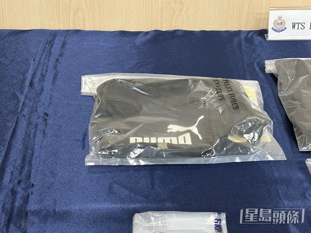 疑犯犯案時所穿的衣物。林思明攝 疑犯犯案時所穿的衣物。林思明攝