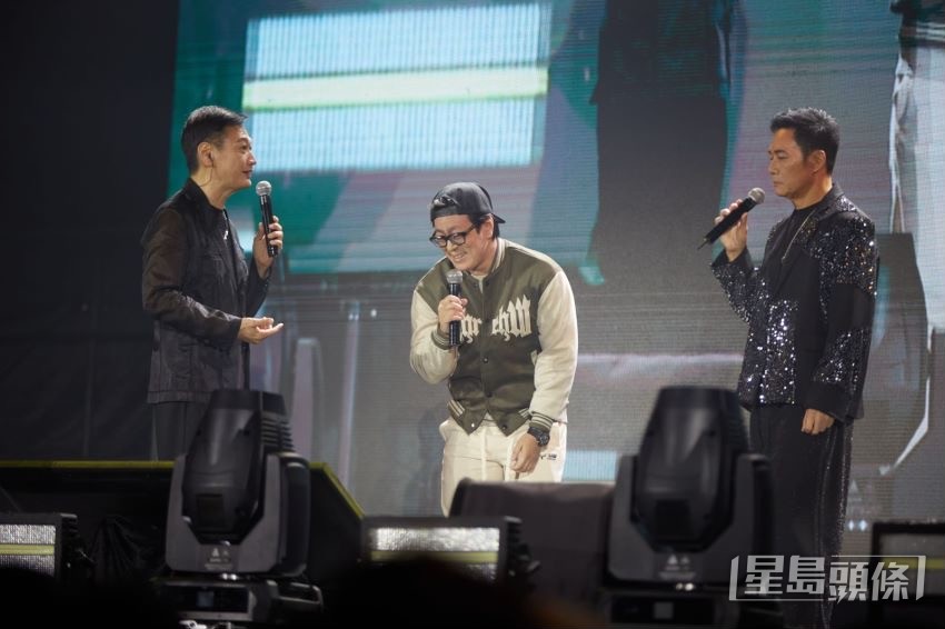 張兆輝、陶大宇及吳啟華上月在佛山舉行《2023大灣區港劇男神演唱會》。