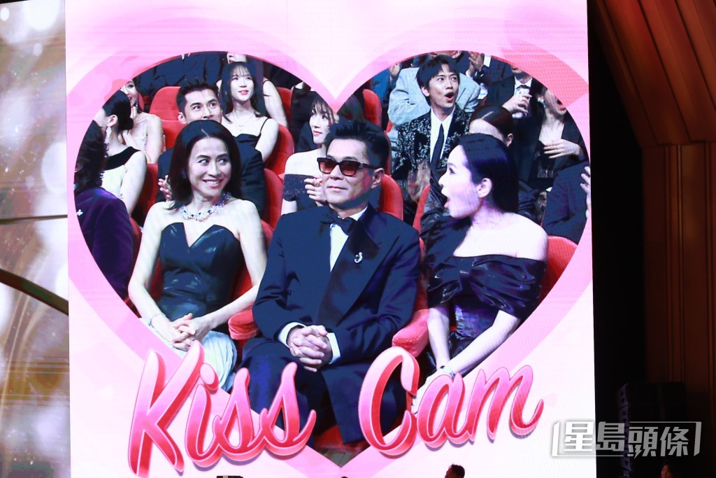 古天樂、宣萱日前在金像獎被Kiss Cam選中。
