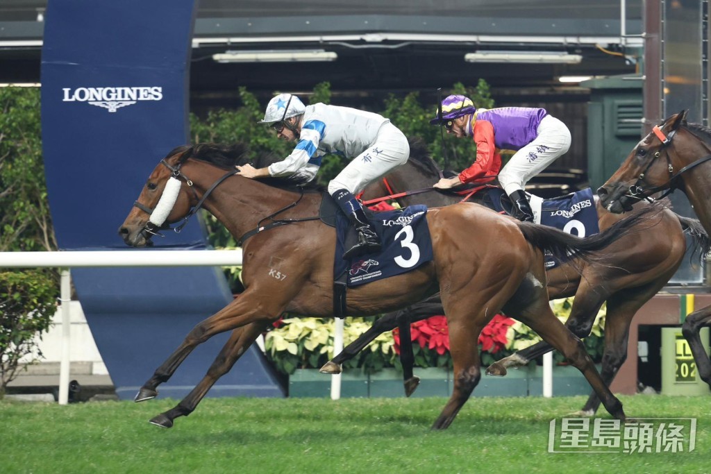 「銀亮奔騰」今季四戰取得一冠三亞。