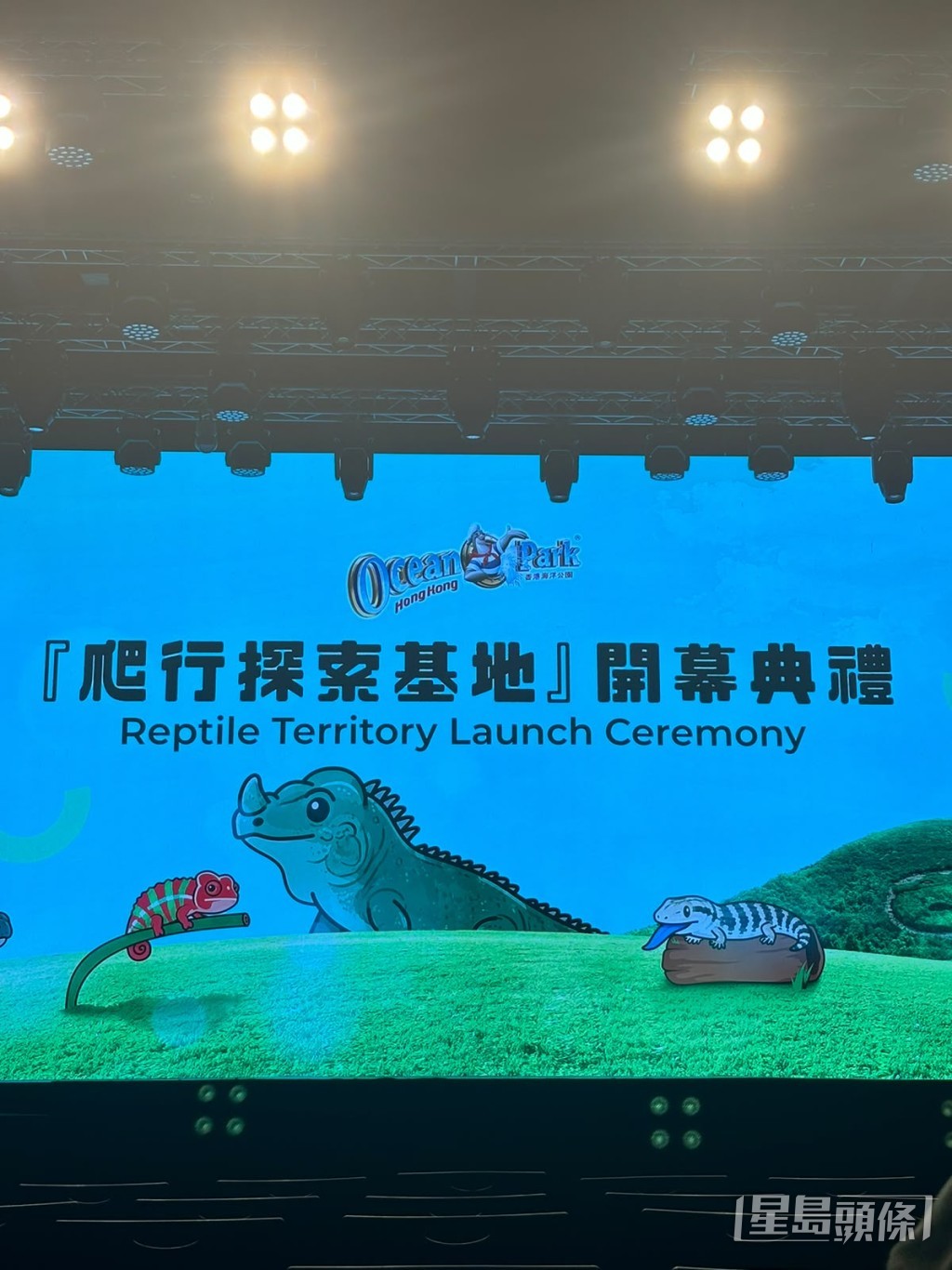香港海洋公園全新主題展館「爬行探索基地」於今日（19日）舉行開幕典禮。