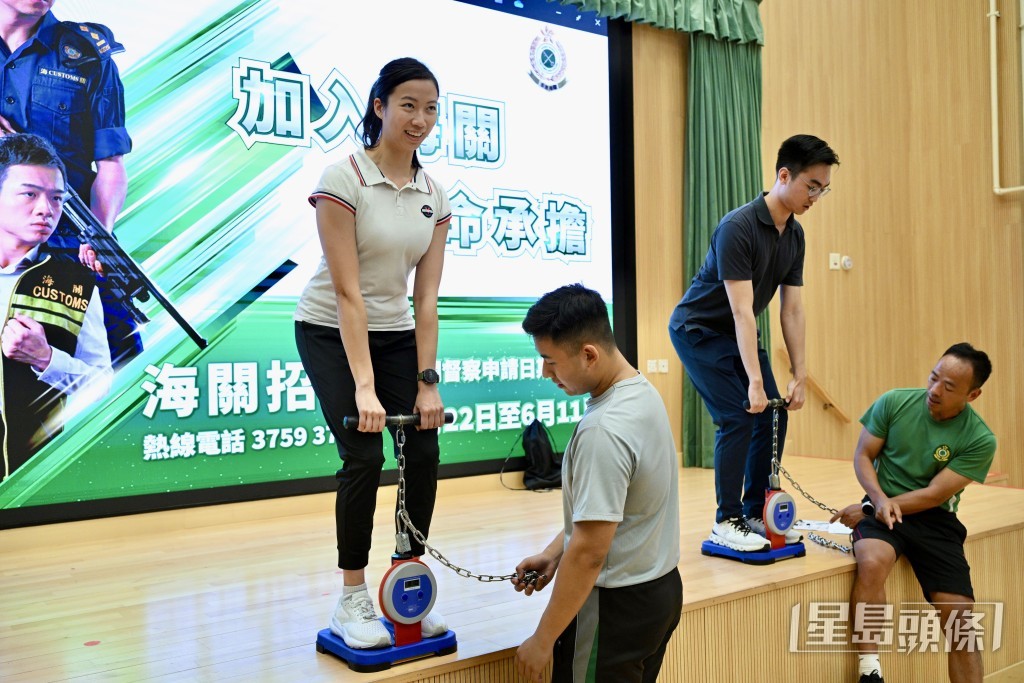 體能測試包括靜態肌力測試。蘇正謙攝 體能測試包括靜態肌力測試。蘇正謙攝
