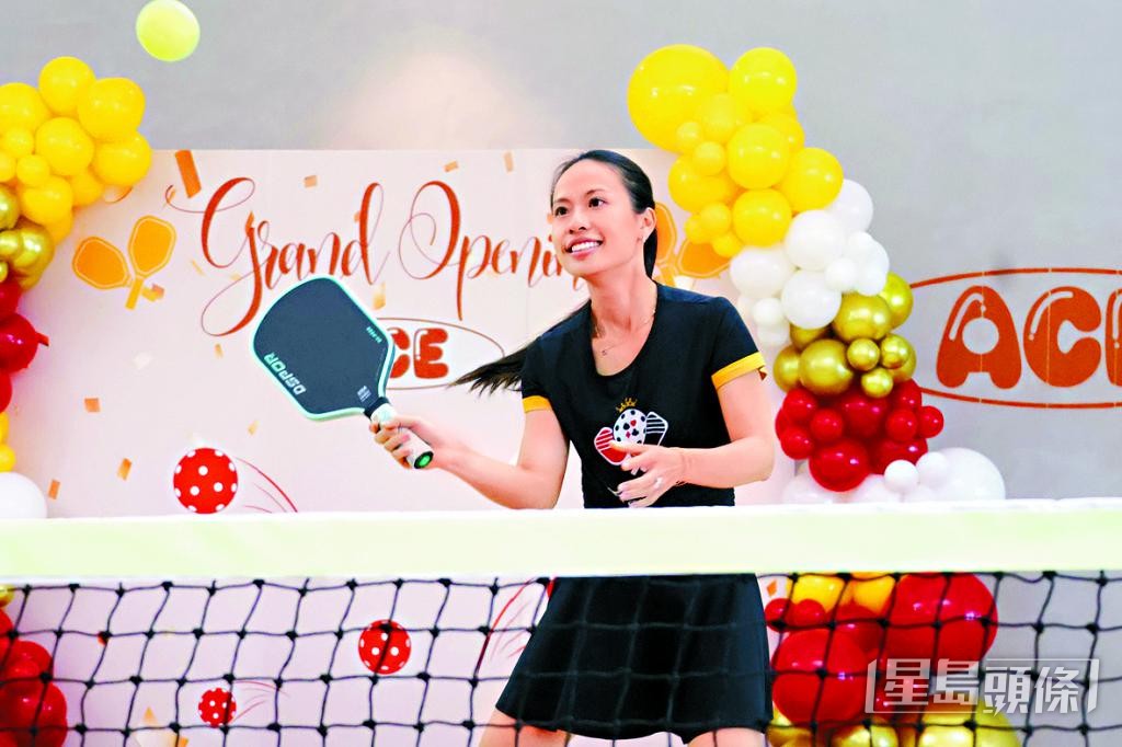 香港前女子網球代表陳詠悠，現時營辦匹克球訓練學院。 受訪者提供