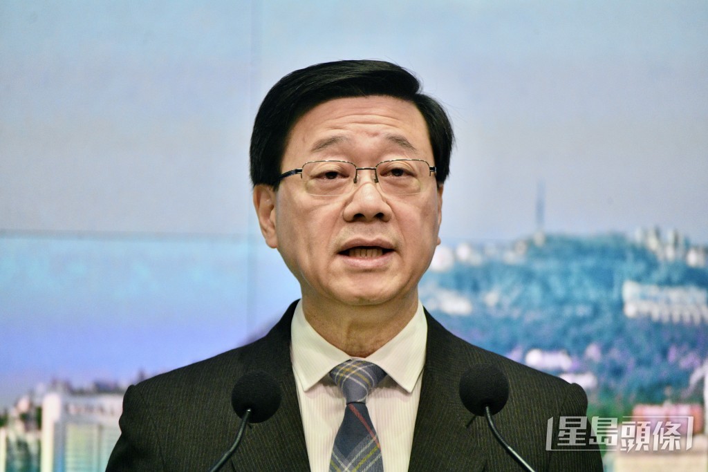 特首李家超。(盧江球攝) 特首李家超。(盧江球攝)
