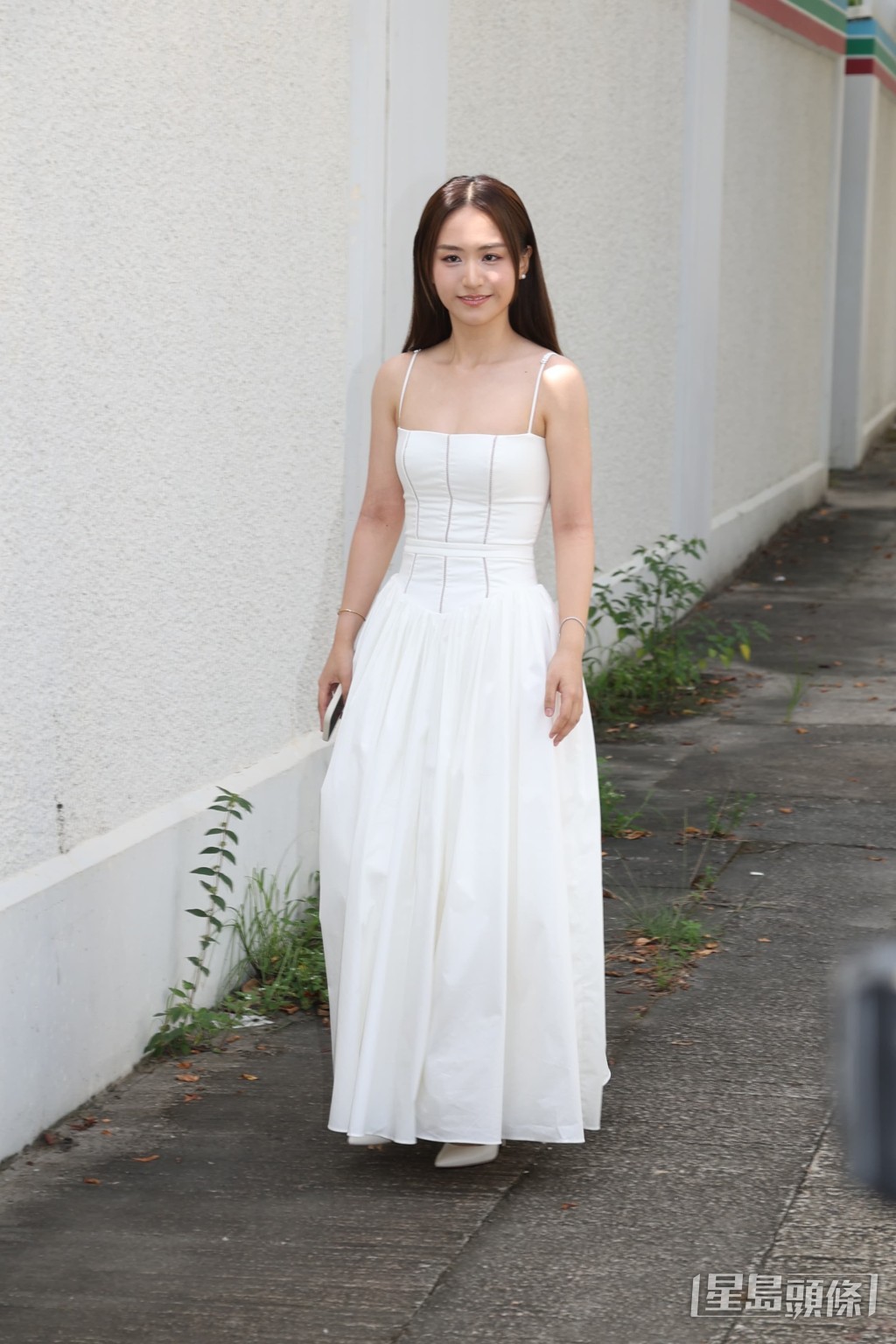 莊雅婷今早前往參加港姐2025面試。 莊雅婷今早前往參加港姐2025面試。
