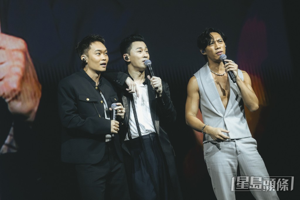 林峯第5場澳門演唱會台上台下都星光熠熠。 林峯第5場澳門演唱會台上台下都星光熠熠。