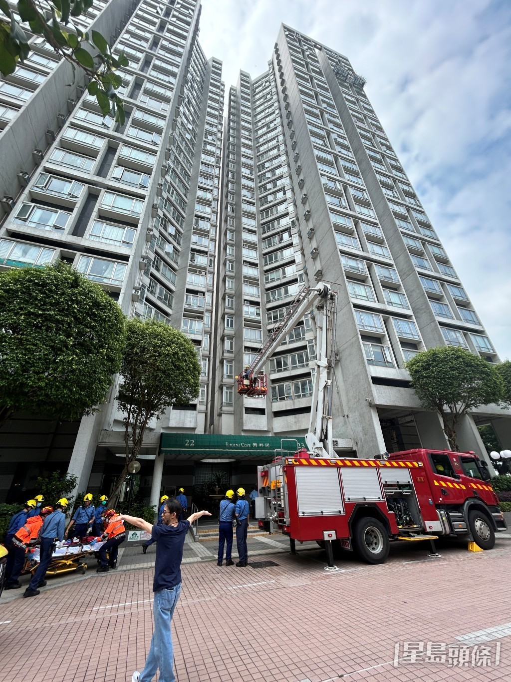 麗港城22座發生墮樓案。林思明攝 麗港城22座發生墮樓案。林思明攝