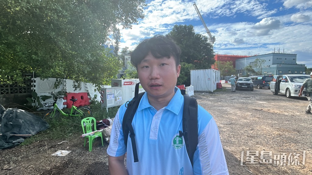 香港建造業總工會幹事徐漢斌講述事件。
