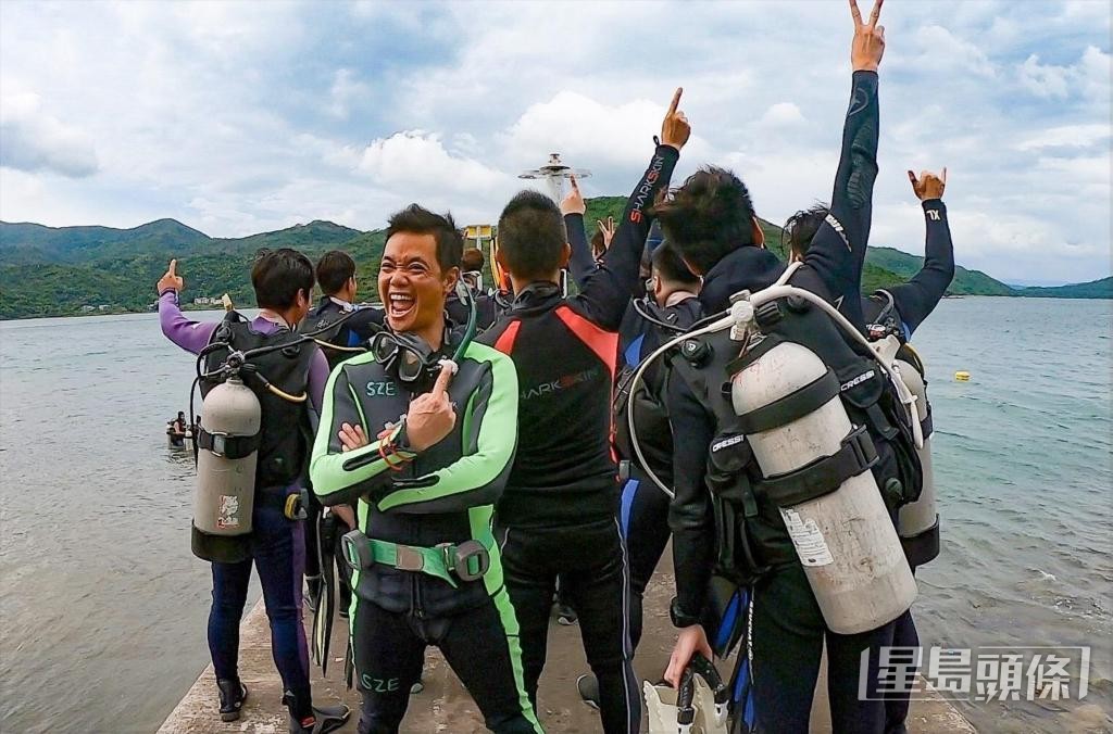 赵善施笑言,平时常叫人写「金句」,连潜水课程也不例外。 受访者提供 赵善施笑言,平时常叫人写「金句」,连潜水课程也不例外。 受访者提供