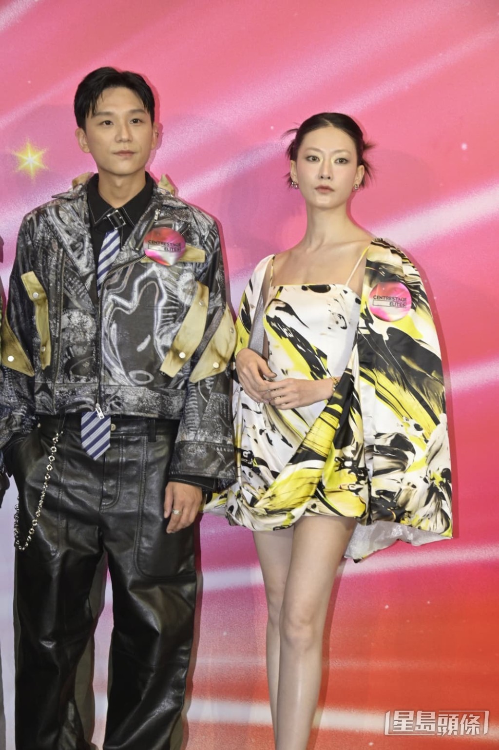 盧鎮業和女友廖子妤同一現身時裝活動。 盧鎮業和女友廖子妤同一現身時裝活動。