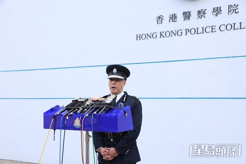 警務處處長周一鳴出席結業會操。劉漢權攝
